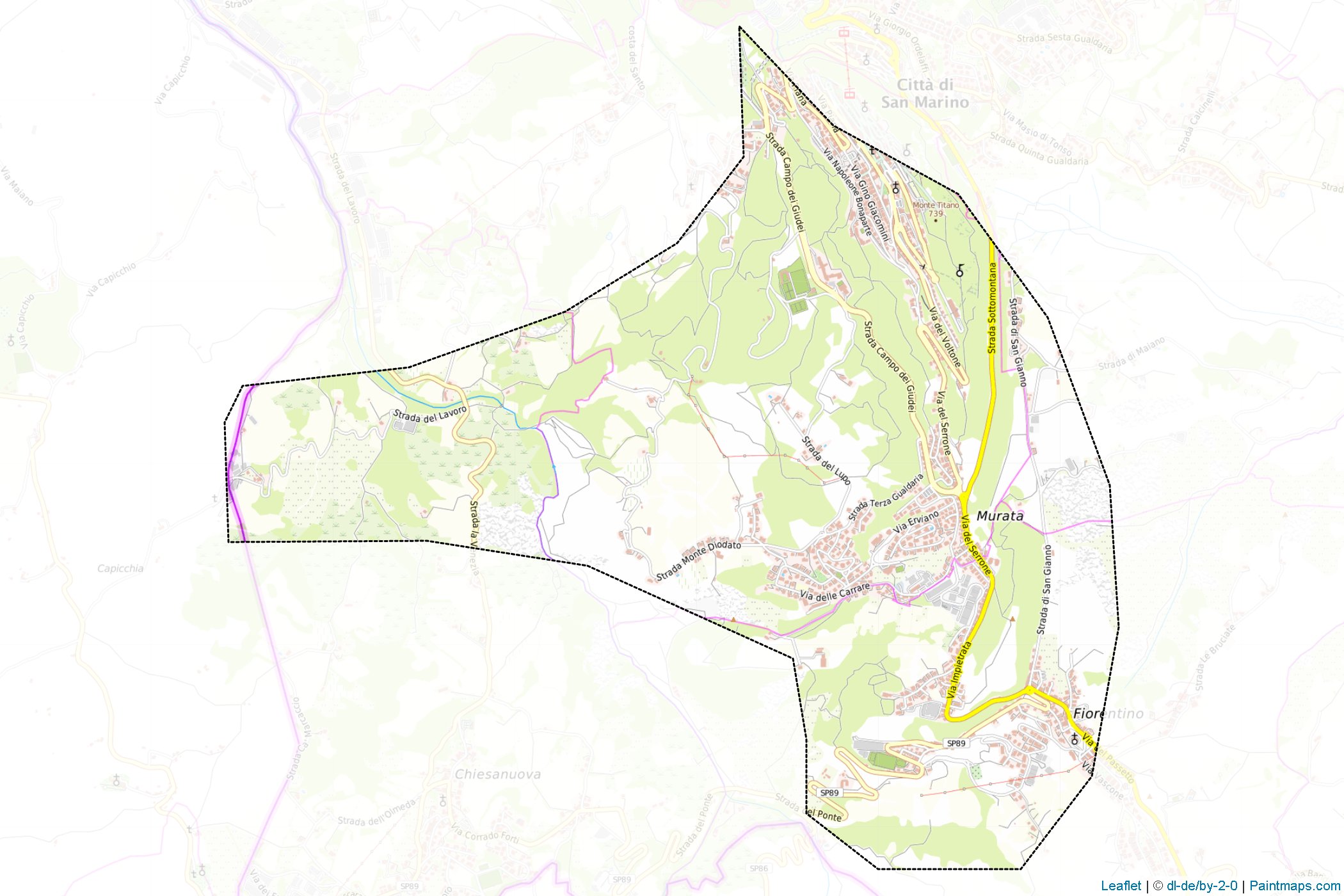 Muestras de recorte de mapas San Marino (San Marino)-1