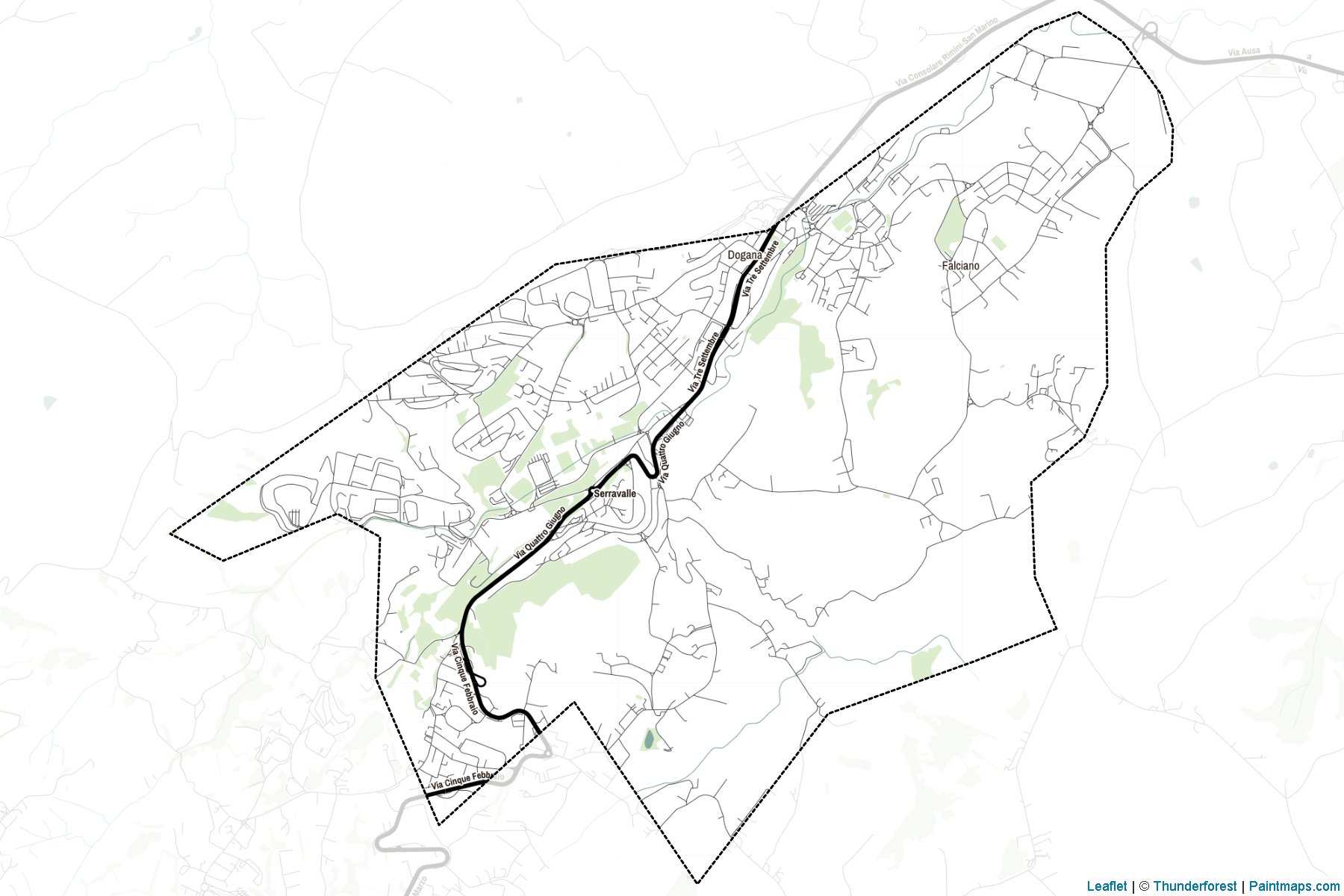 Serravalle (San Marino) Map Cropping Samples-2