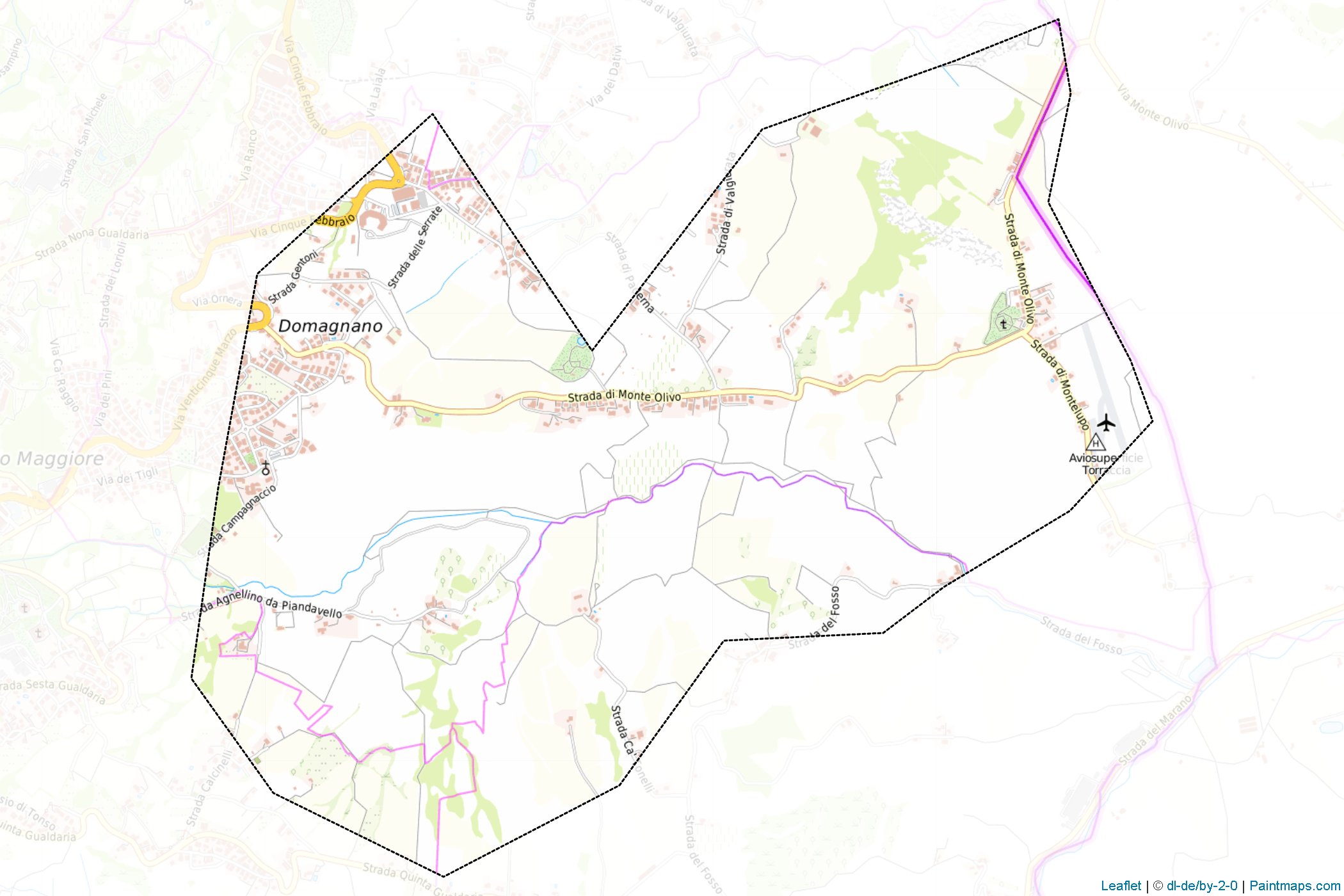 Muestras de recorte de mapas Domagnano (San Marino)-1