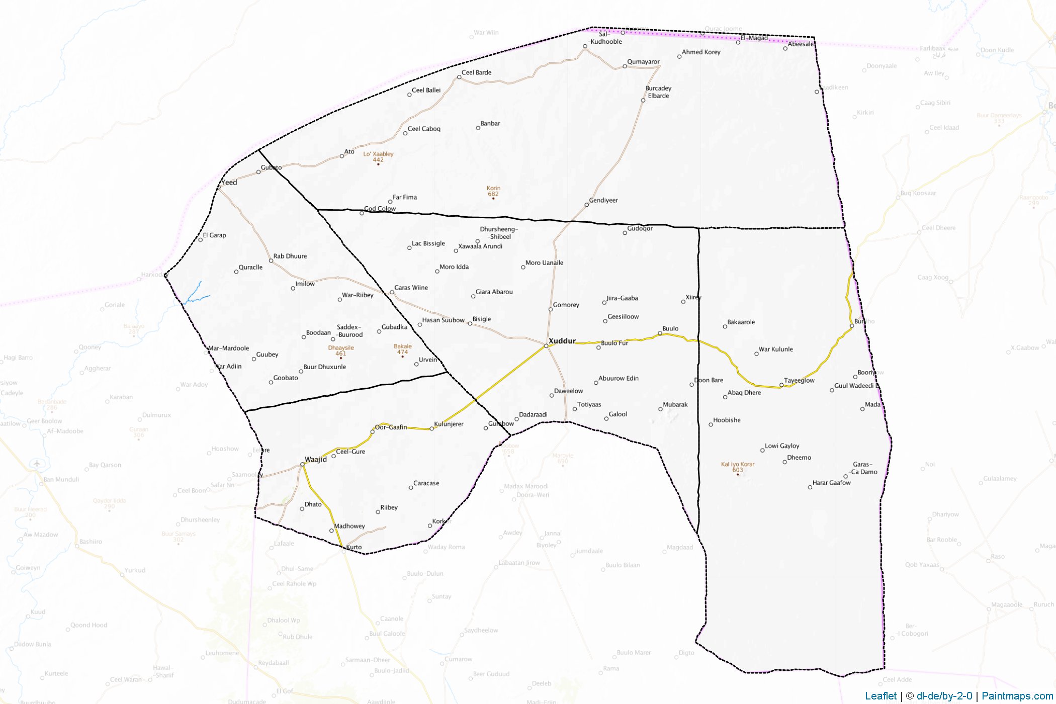 Muestras de recorte de mapas Bakool (Somalia)-1