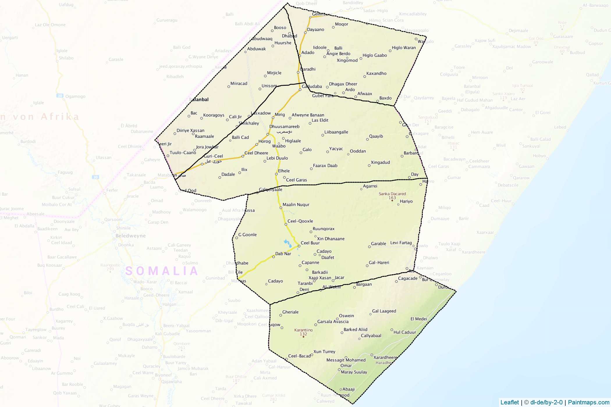 Galguduud (Somalia) Map Cropping Samples-1