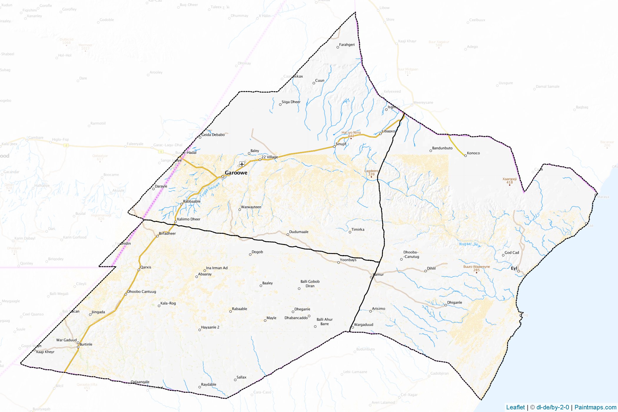 Muestras de recorte de mapas Nugaal (Somalia)-1