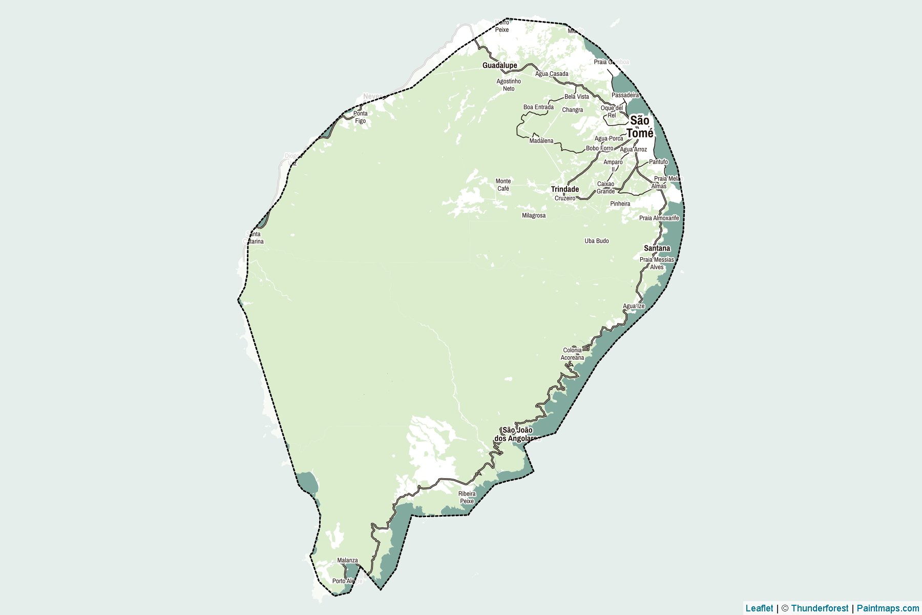 Muestras de recorte de mapas São Tomé (Santo Tomé y Príncipe)-2