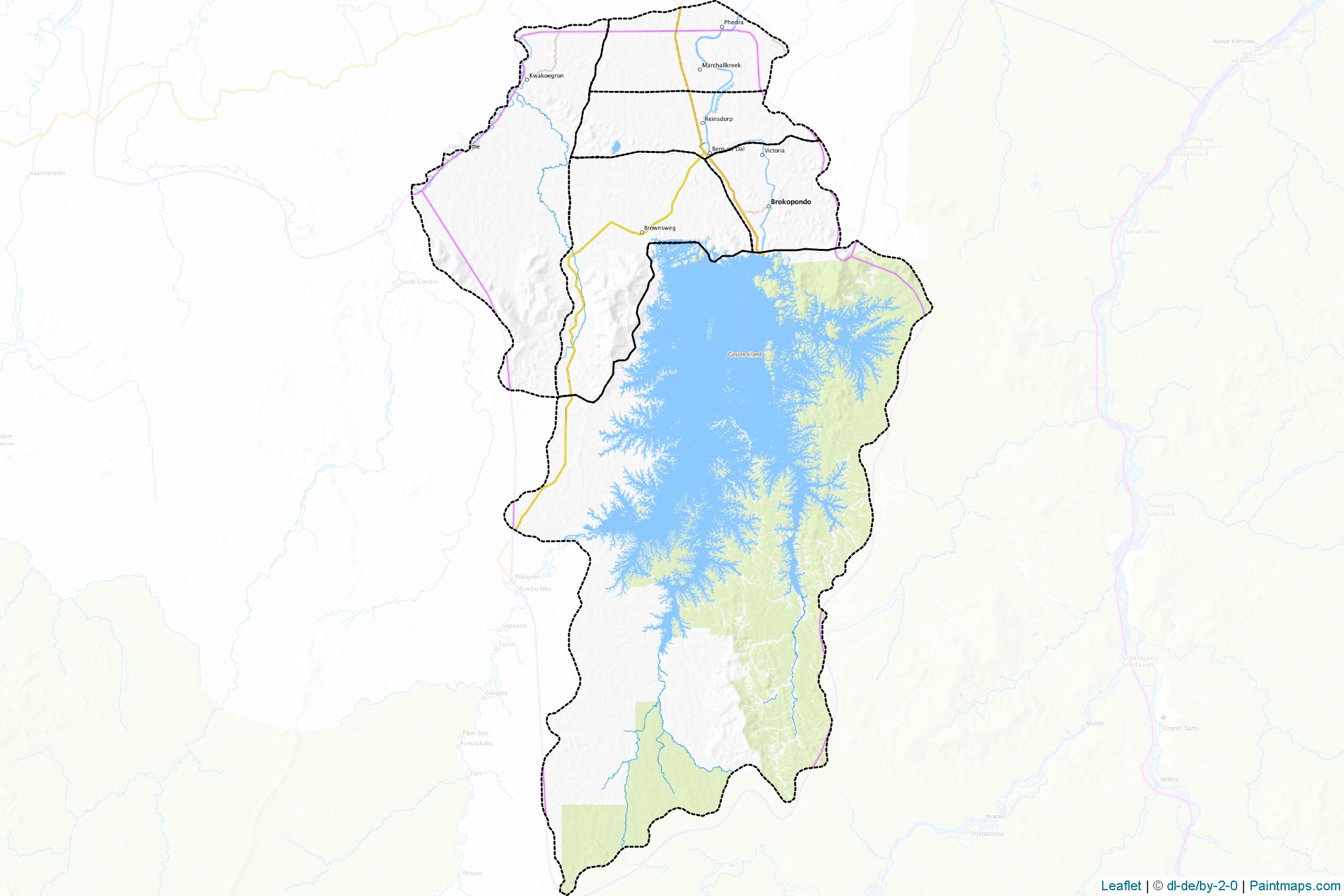 Muestras de recorte de mapas Brokopondo (Suriname)-1