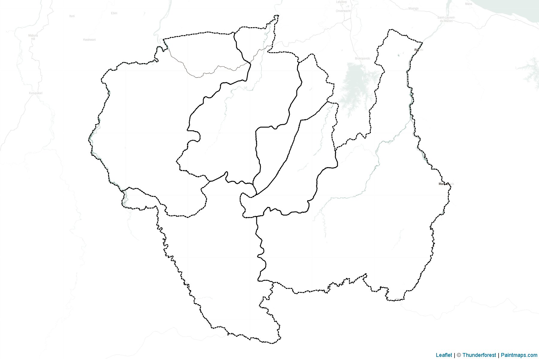 Sipaliwini District (Surinam) Haritası Örnekleri-2