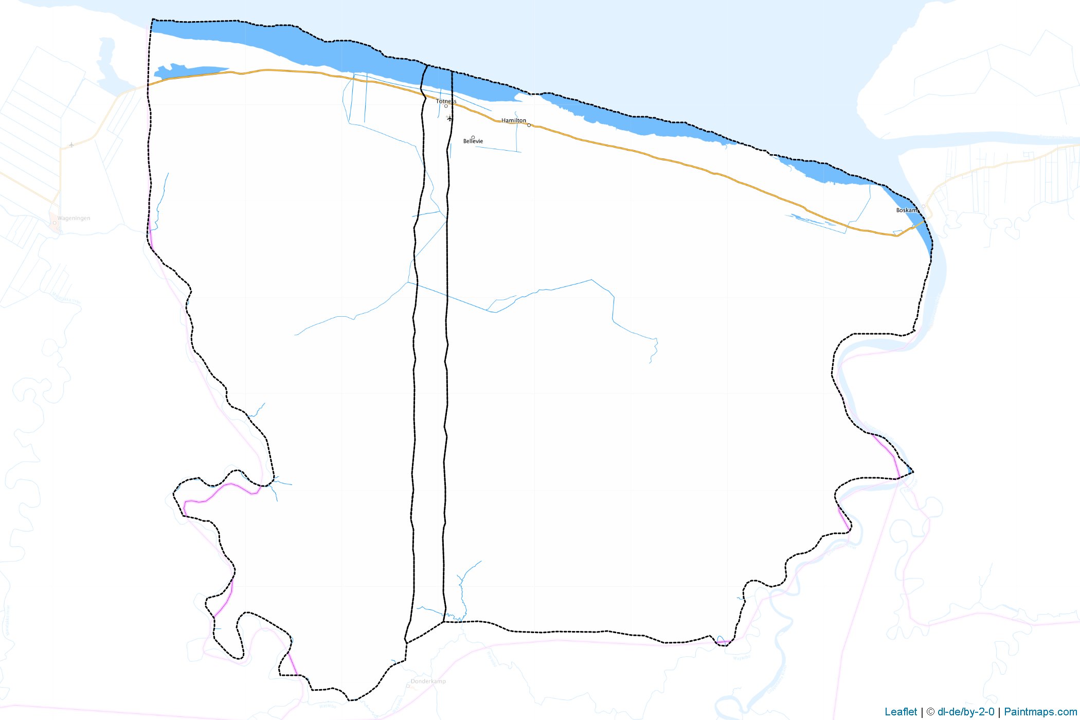 Coronie (Surinam) Haritası Örnekleri-1