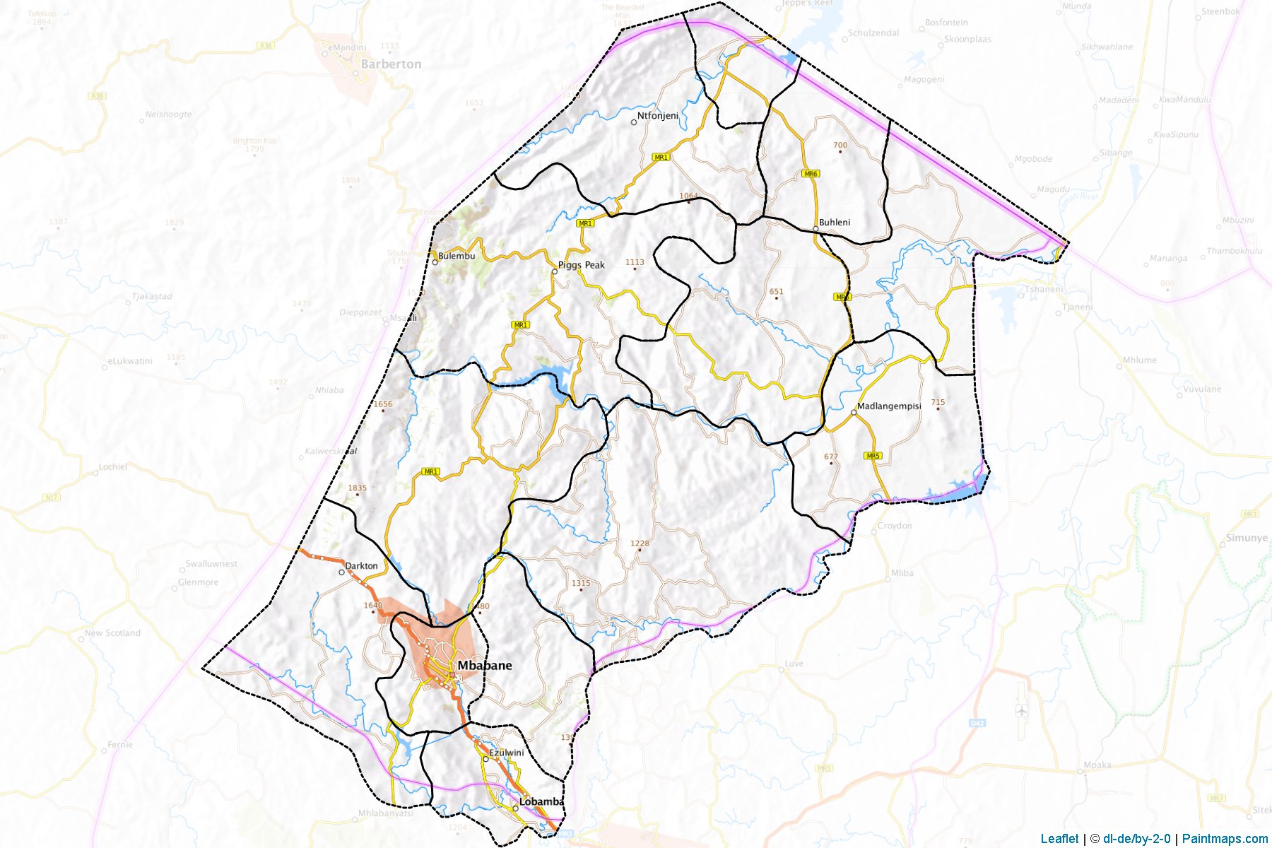 Hhohho (eSwatini) Map Cropping Samples-1