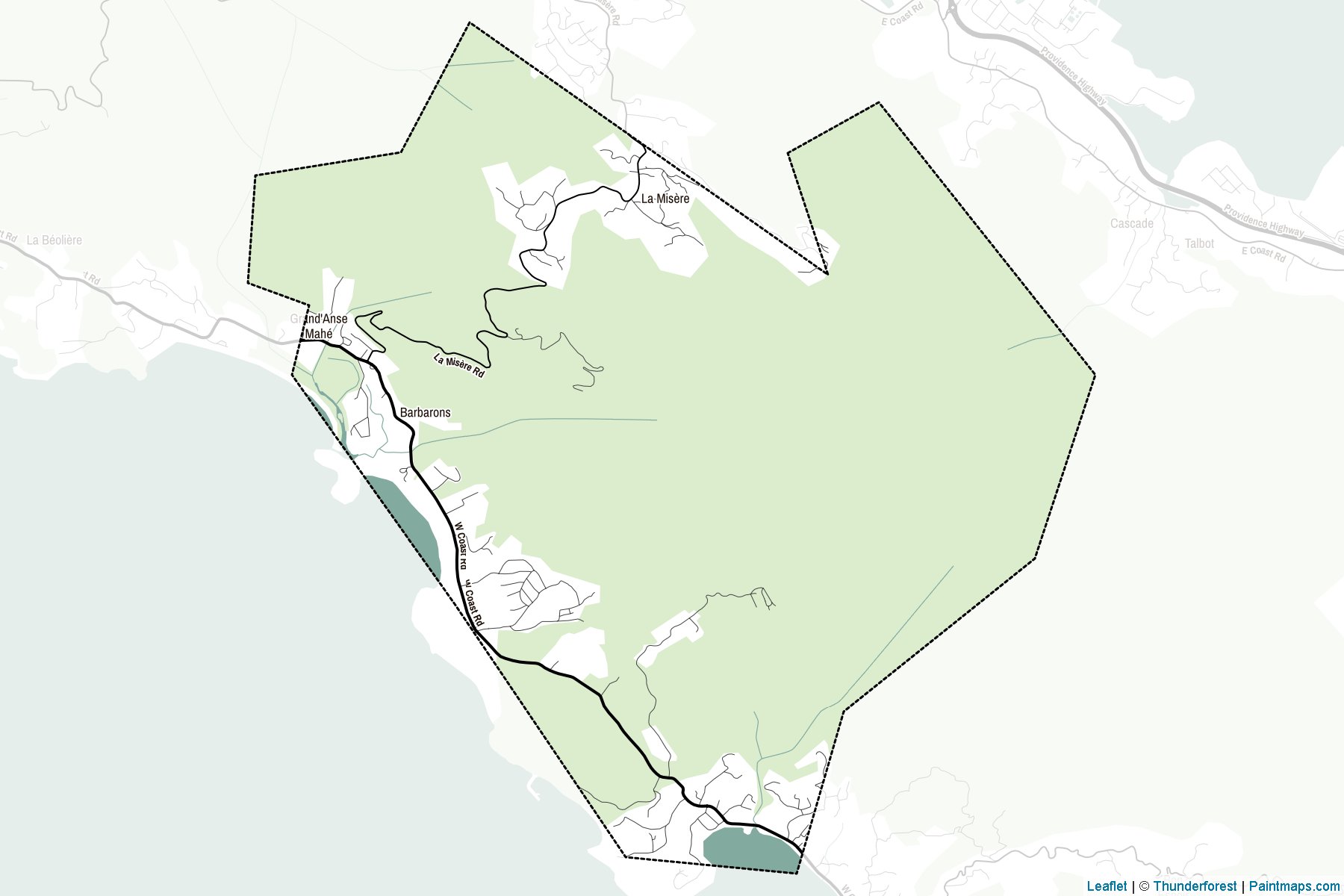 Muestras de recorte de mapas Grand'Anse (Seychelles)-2