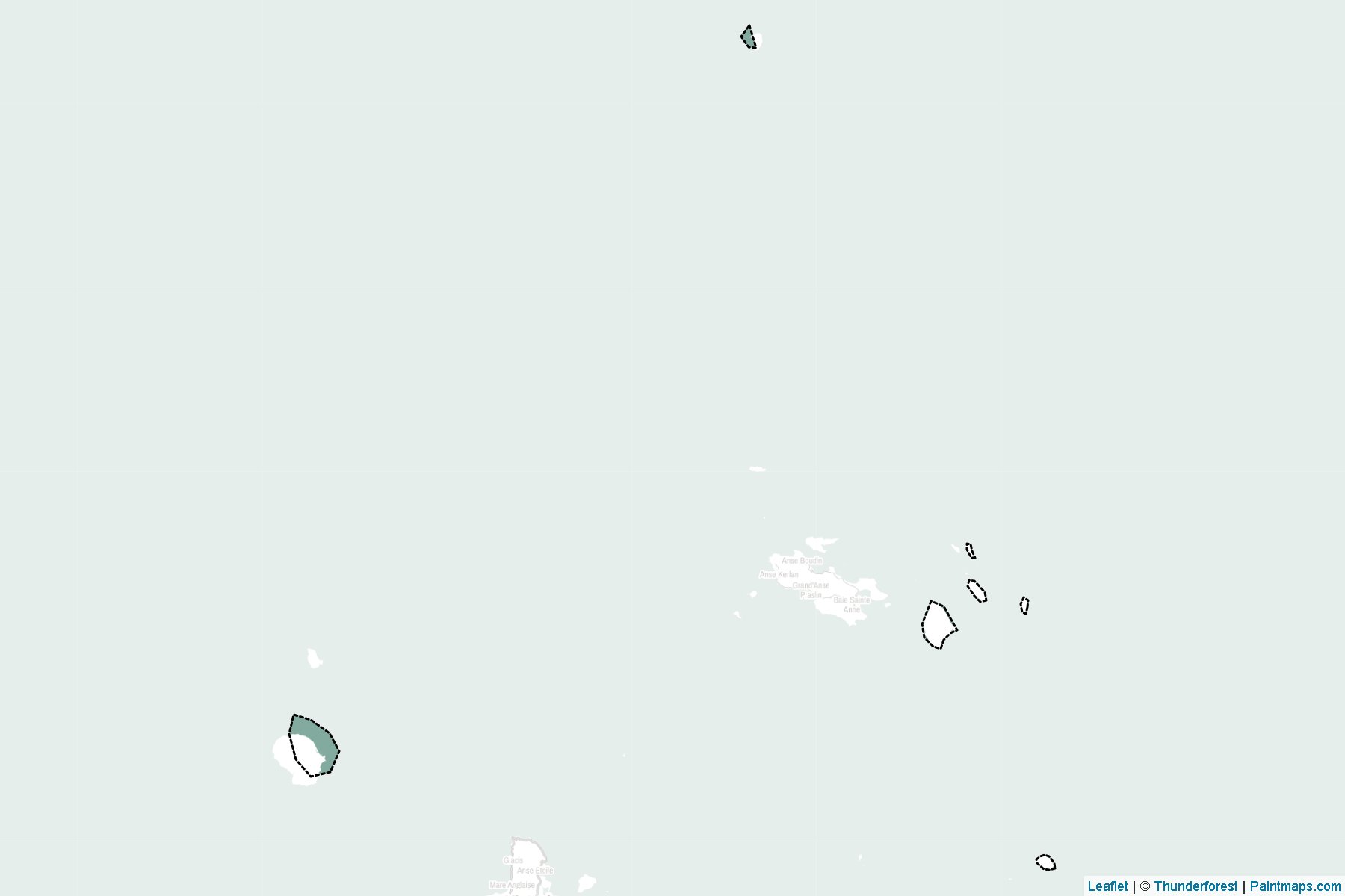 Muestras de recorte de mapas La Digue and Inner Islands (Seychelles)-2