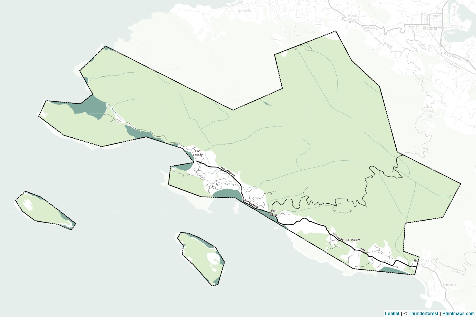 Muestras de recorte de mapas Port Glaud (Seychelles)-2