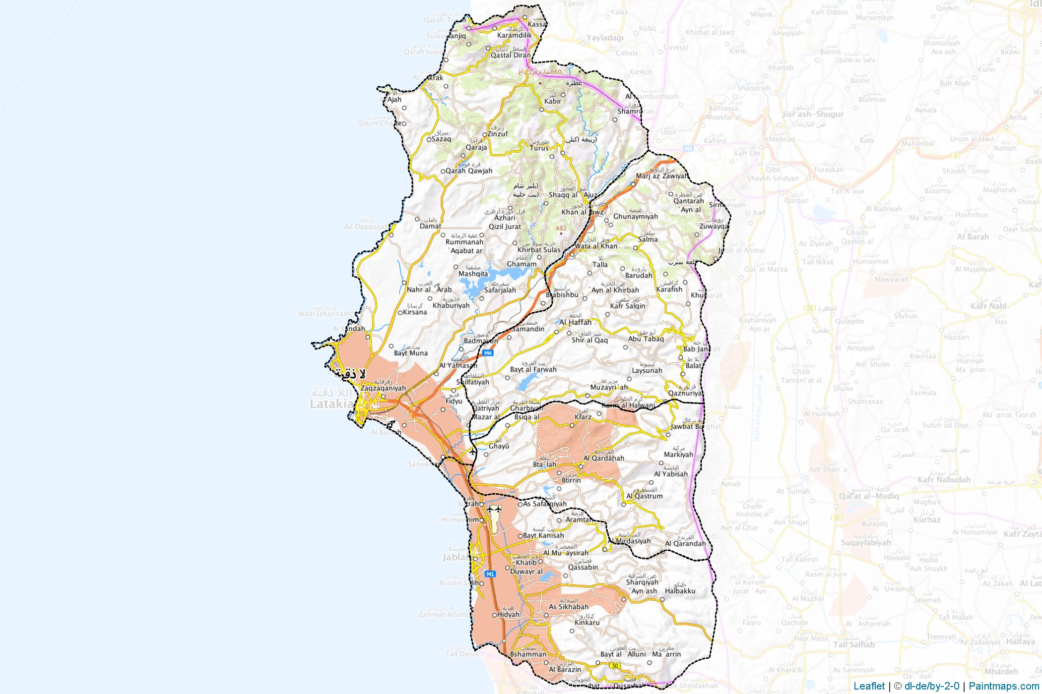 Al Ladhiqiyah (Syria) Map Cropping Samples-1