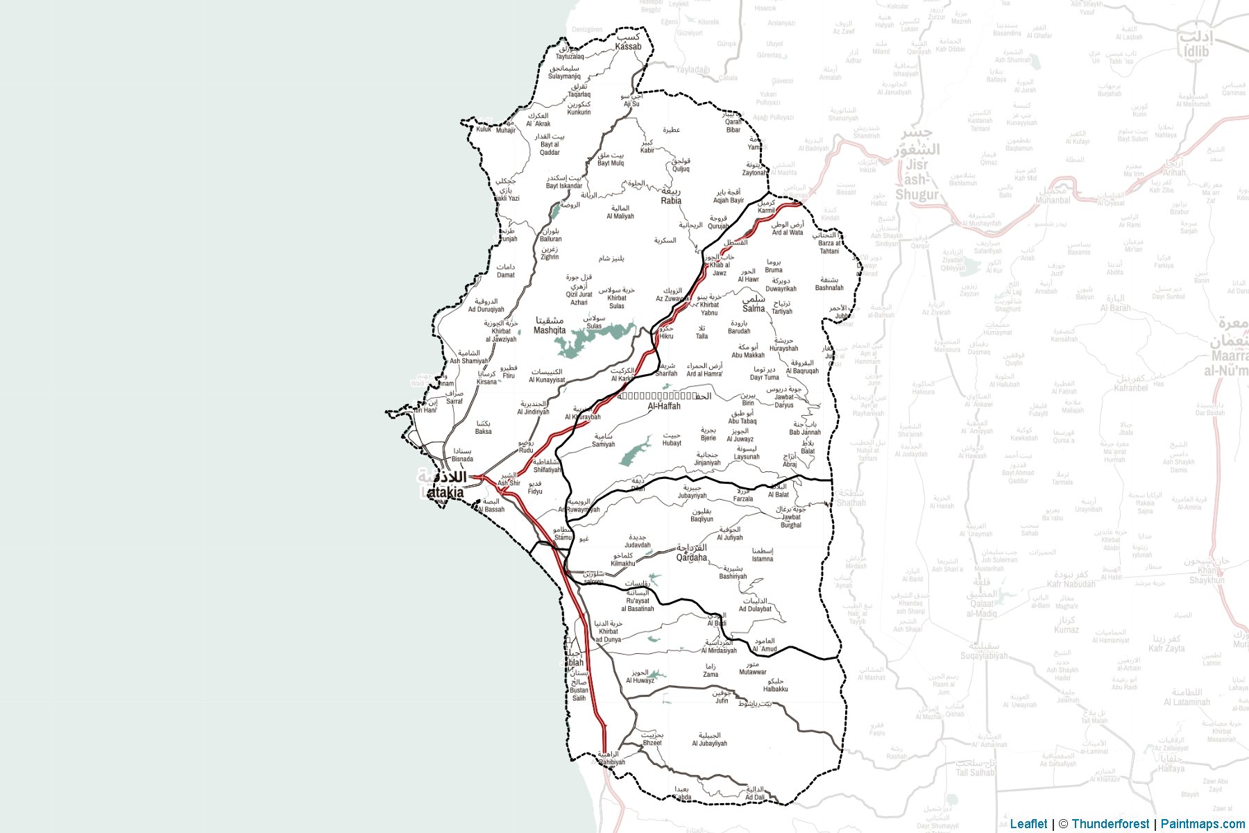 Al Ladhiqiyah (Syria) Map Cropping Samples-2