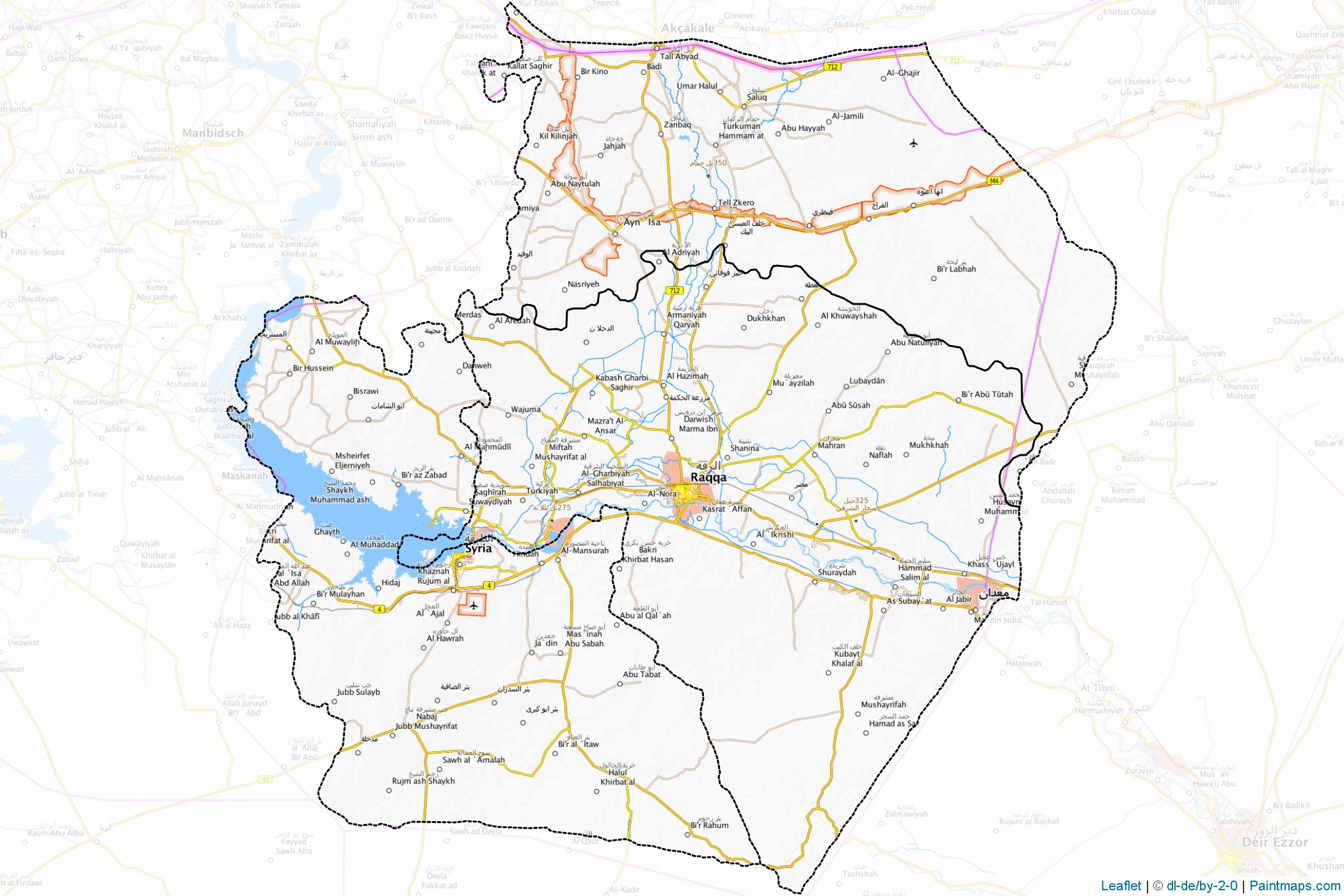 Rakka (Suriye) Haritası Örnekleri-1