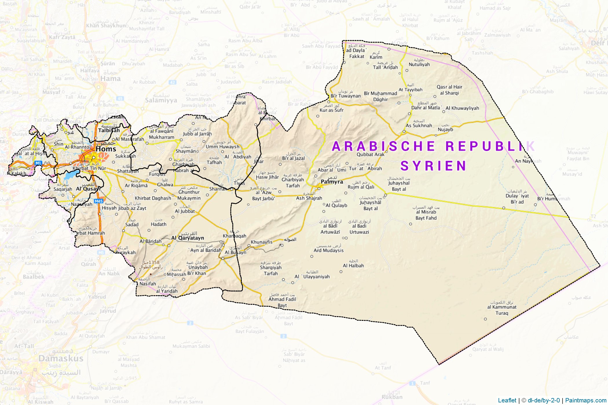 Homs (Hims) (Syria) Map Cropping Samples-1