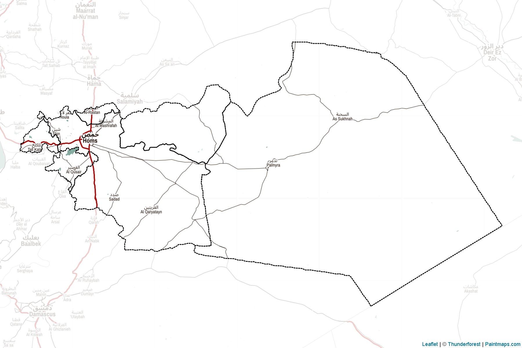 Homs (Hims) (Syria) Map Cropping Samples-2