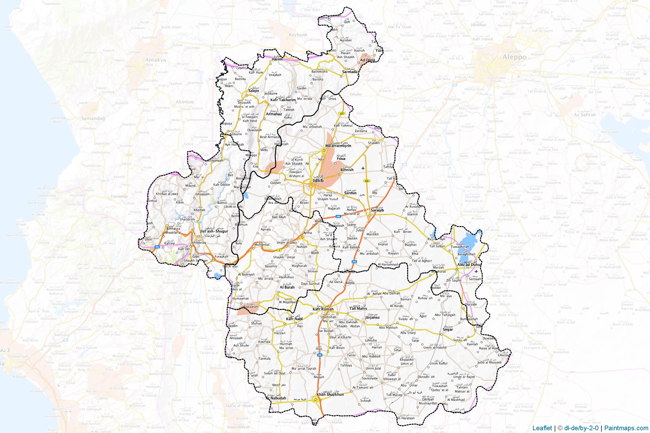 İdlip (Suriye) Haritası Örnekleri-1