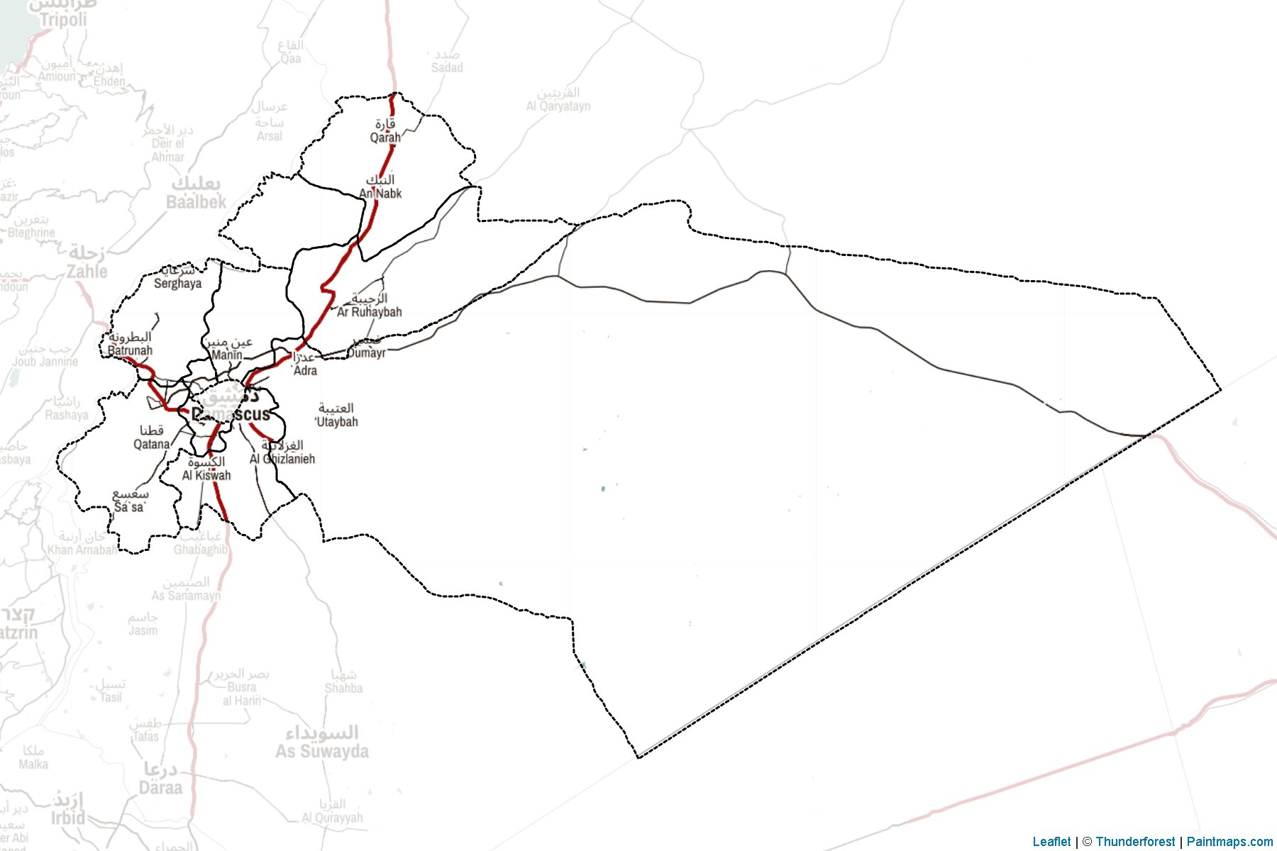 Rif Dimashq (Syria) Map Cropping Samples-2