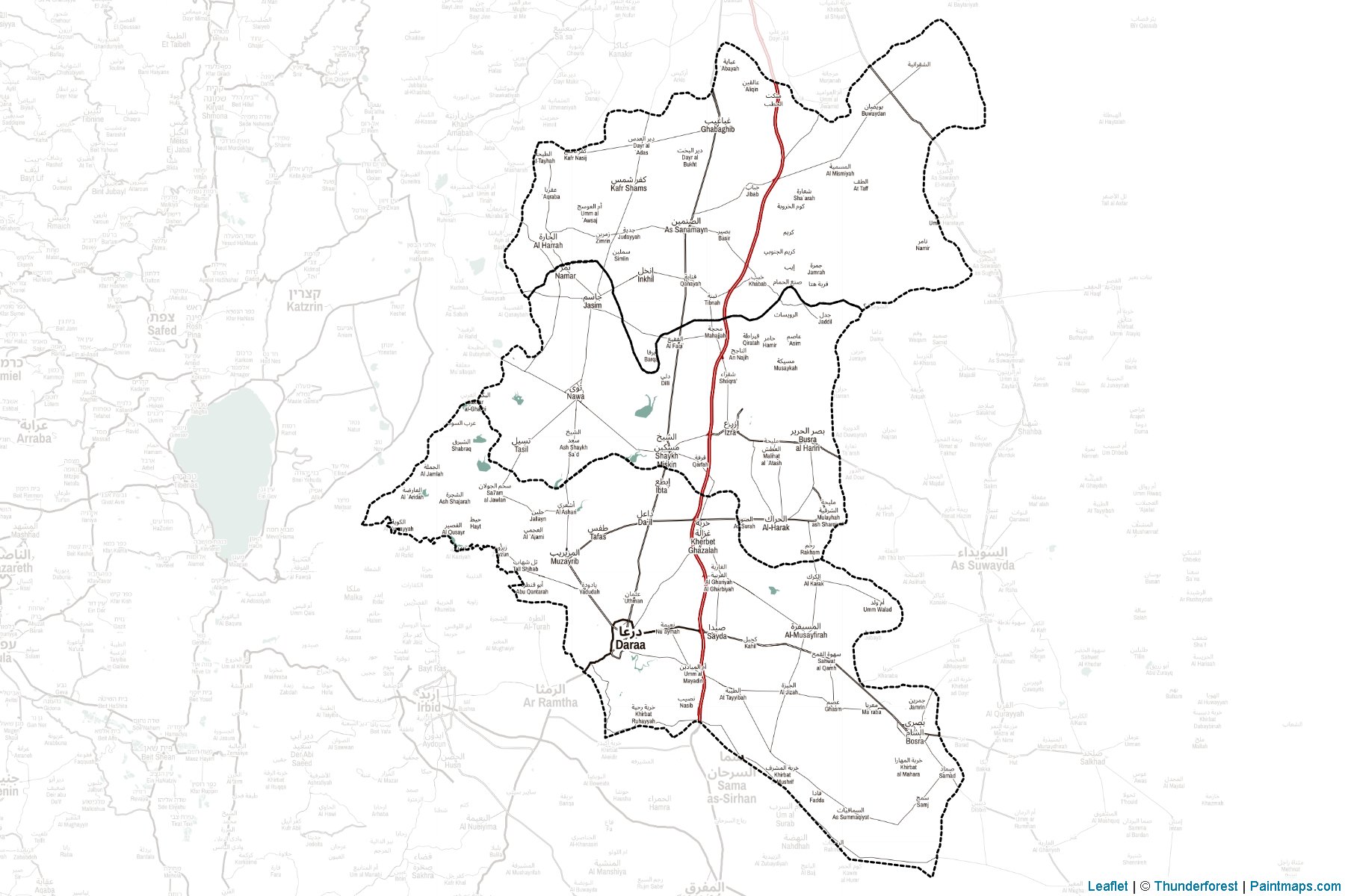 Muestras de recorte de mapas Dar`a (Siria)-2