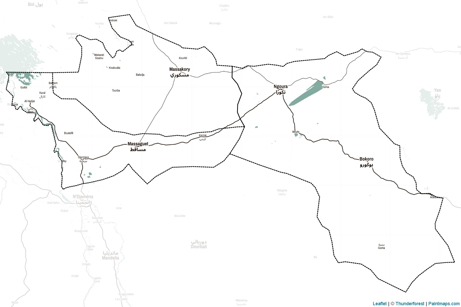 Muestras de recorte de mapas Hadjer-Lamis (Chad)-2