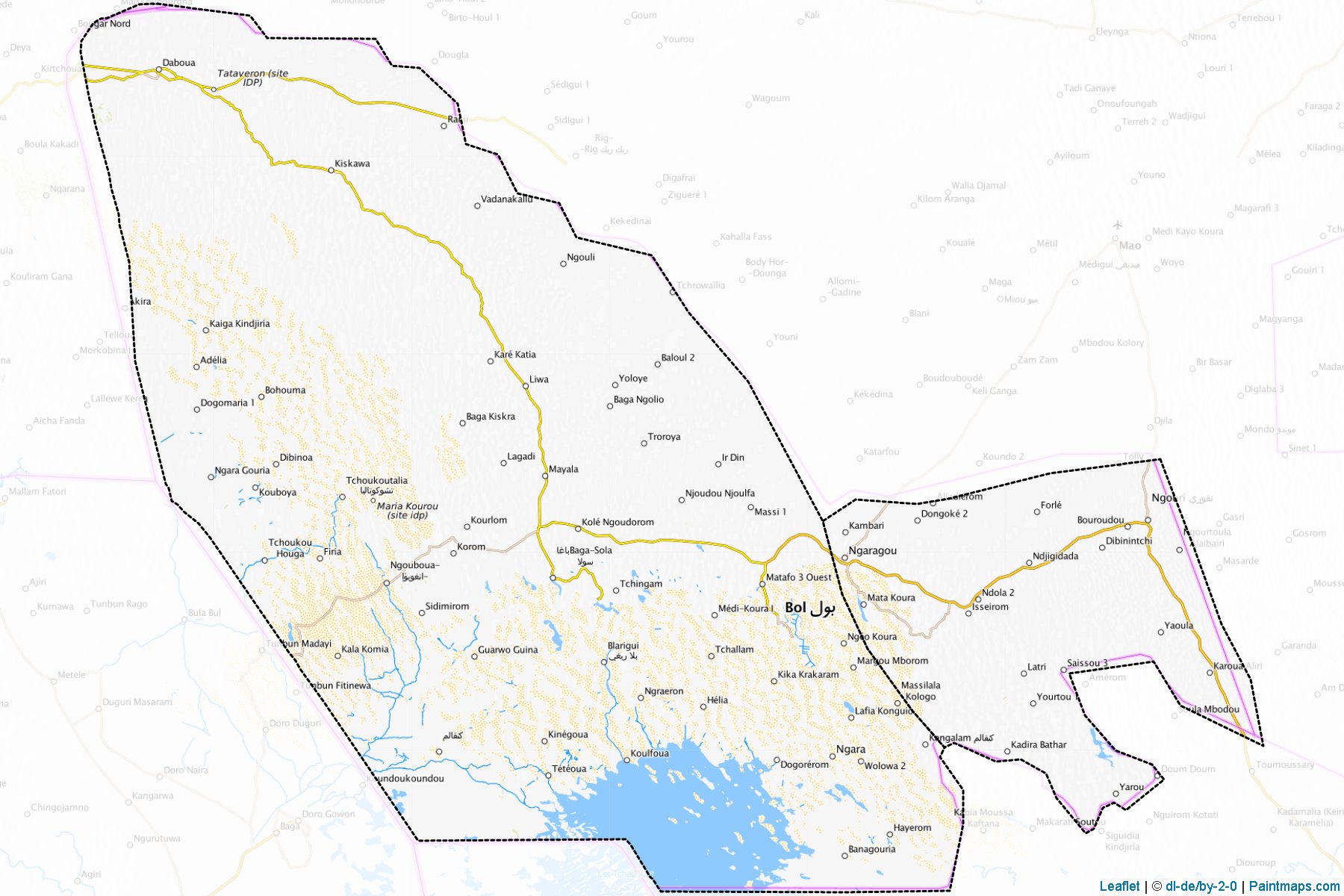 Muestras de recorte de mapas Lac (Chad)-1