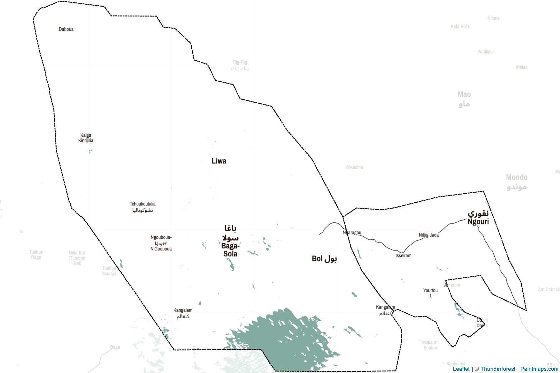 Muestras de recorte de mapas Lac (Chad)-2