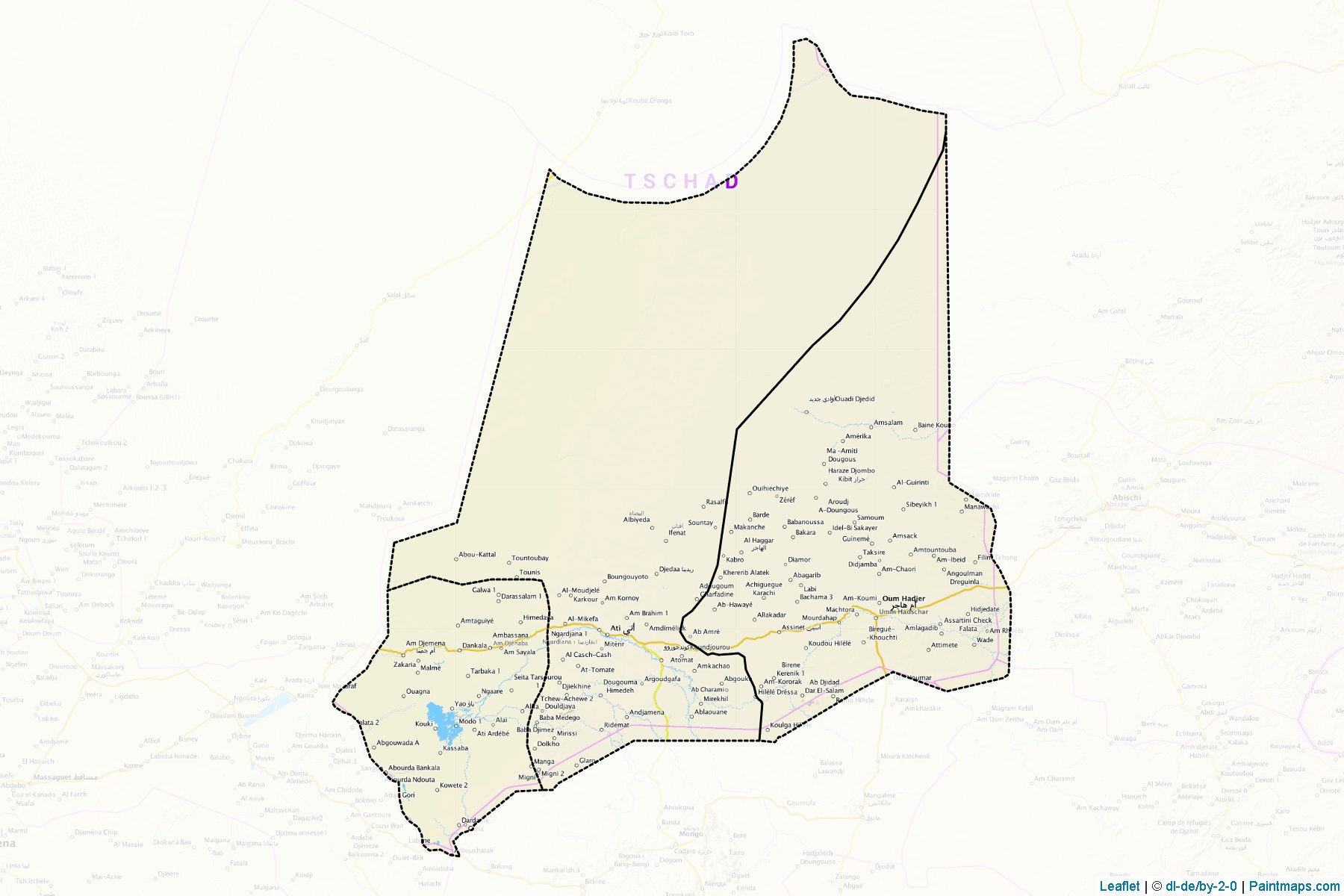 Muestras de recorte de mapas Batha (Chad)-1