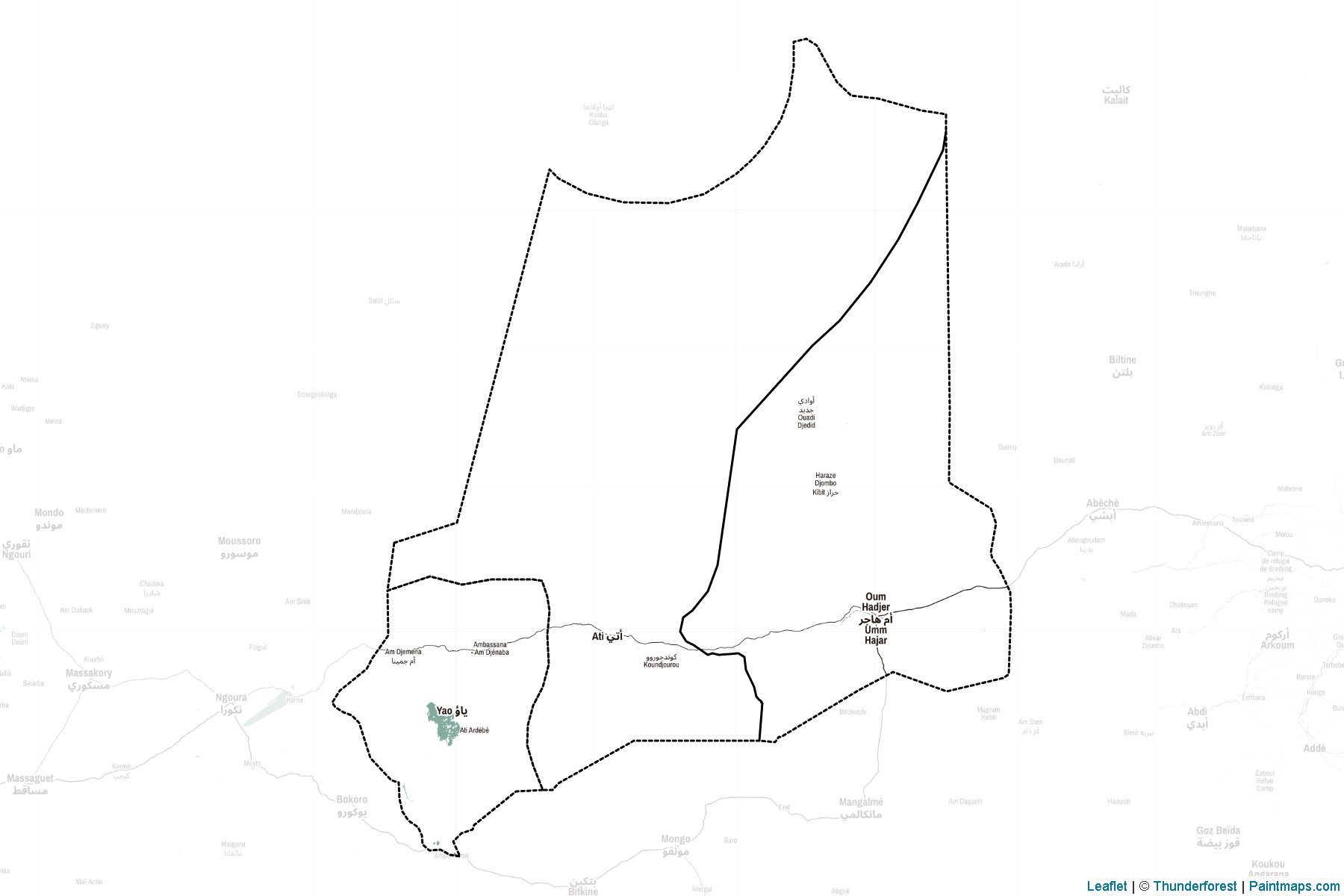 Muestras de recorte de mapas Batha (Chad)-2