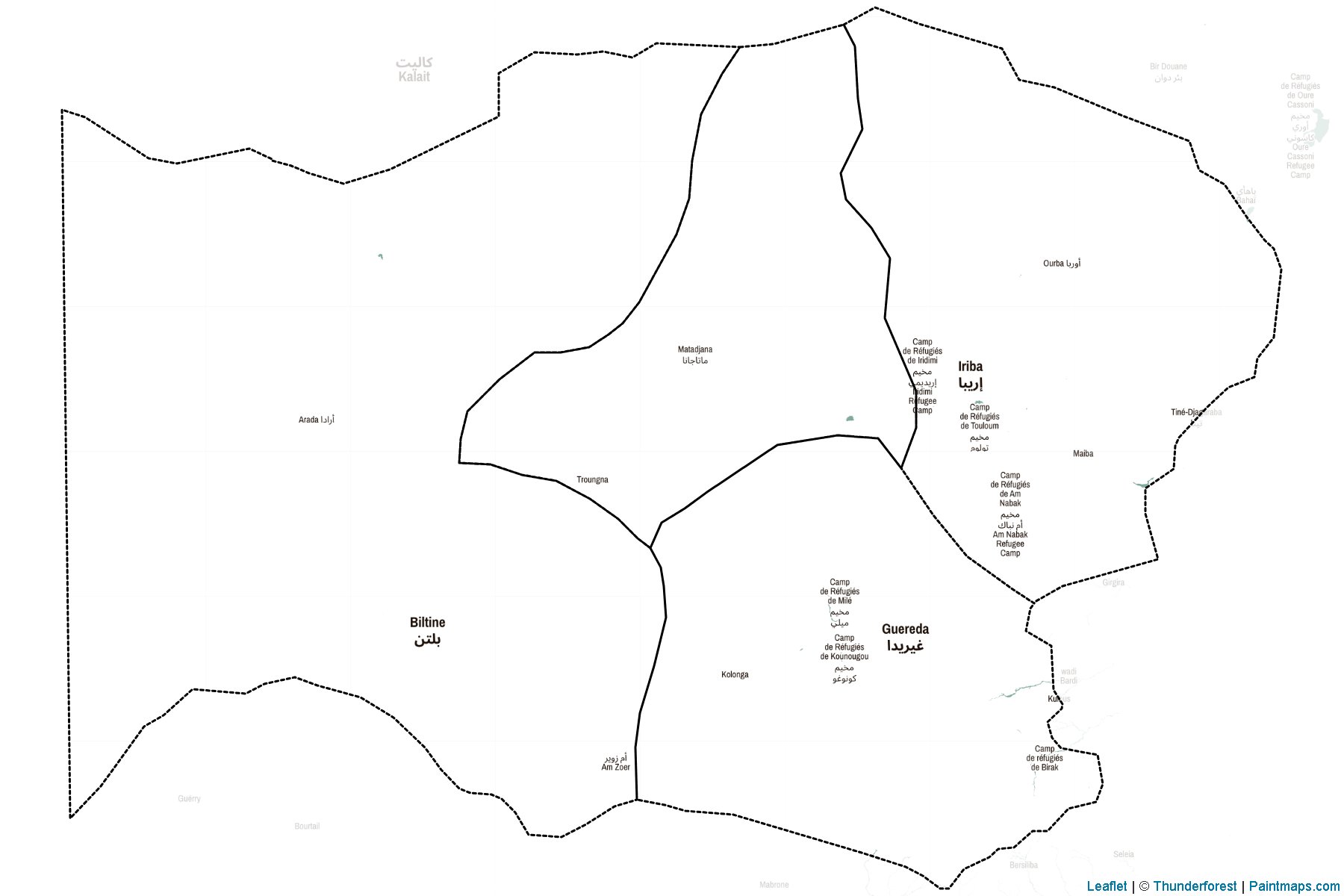 Muestras de recorte de mapas Wadi Fira (Chad)-2