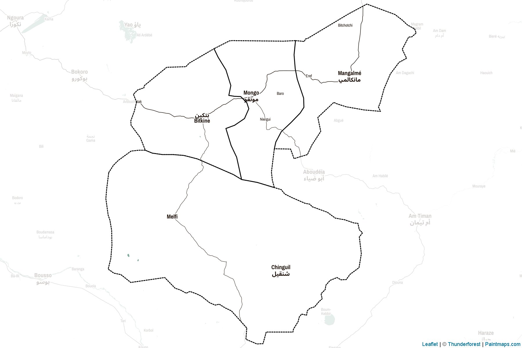 Guéra Region (Chad) Map Cropping Samples-2