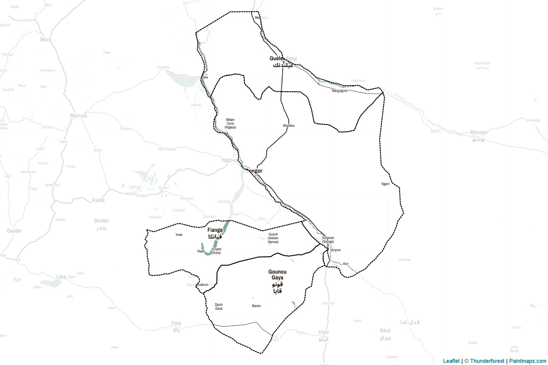 Muestras de recorte de mapas Mayo Kebbi Est (Chad)-2