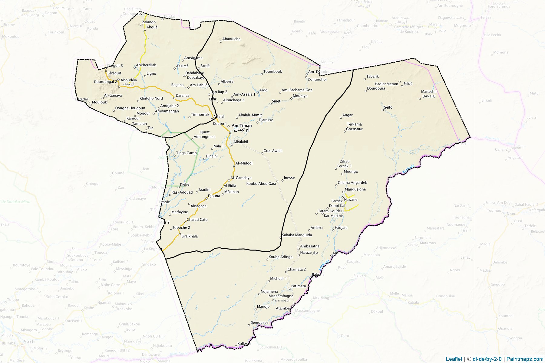 Salamat Region (Chad) Map Cropping Samples-1