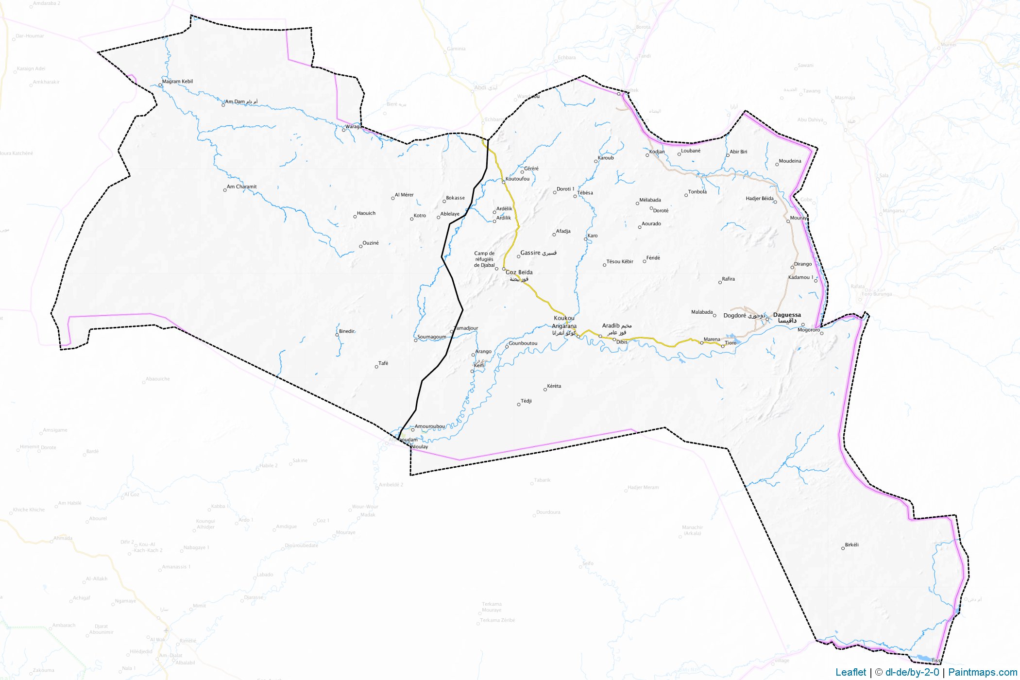 Muestras de recorte de mapas Sila (Chad)-1