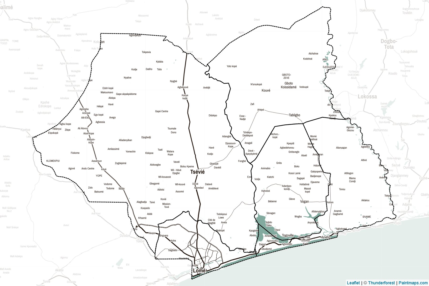 Maritime Region (Togo) Map Cropping Samples-2