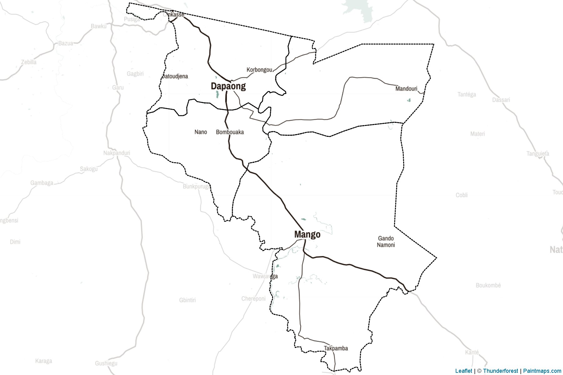 Muestras de recorte de mapas Savanes (Togo)-2