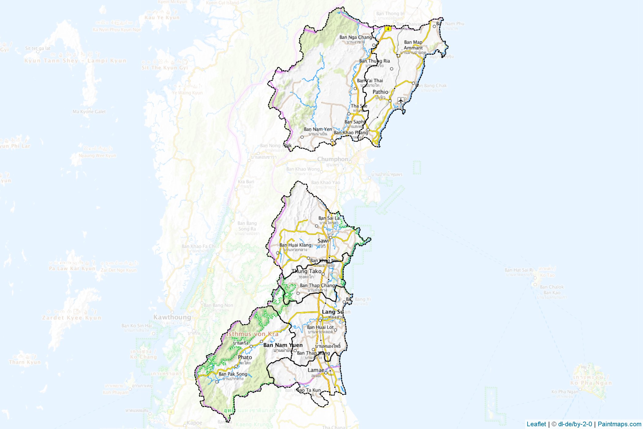 Chumphon (Thailand) Map Cropping Samples-1