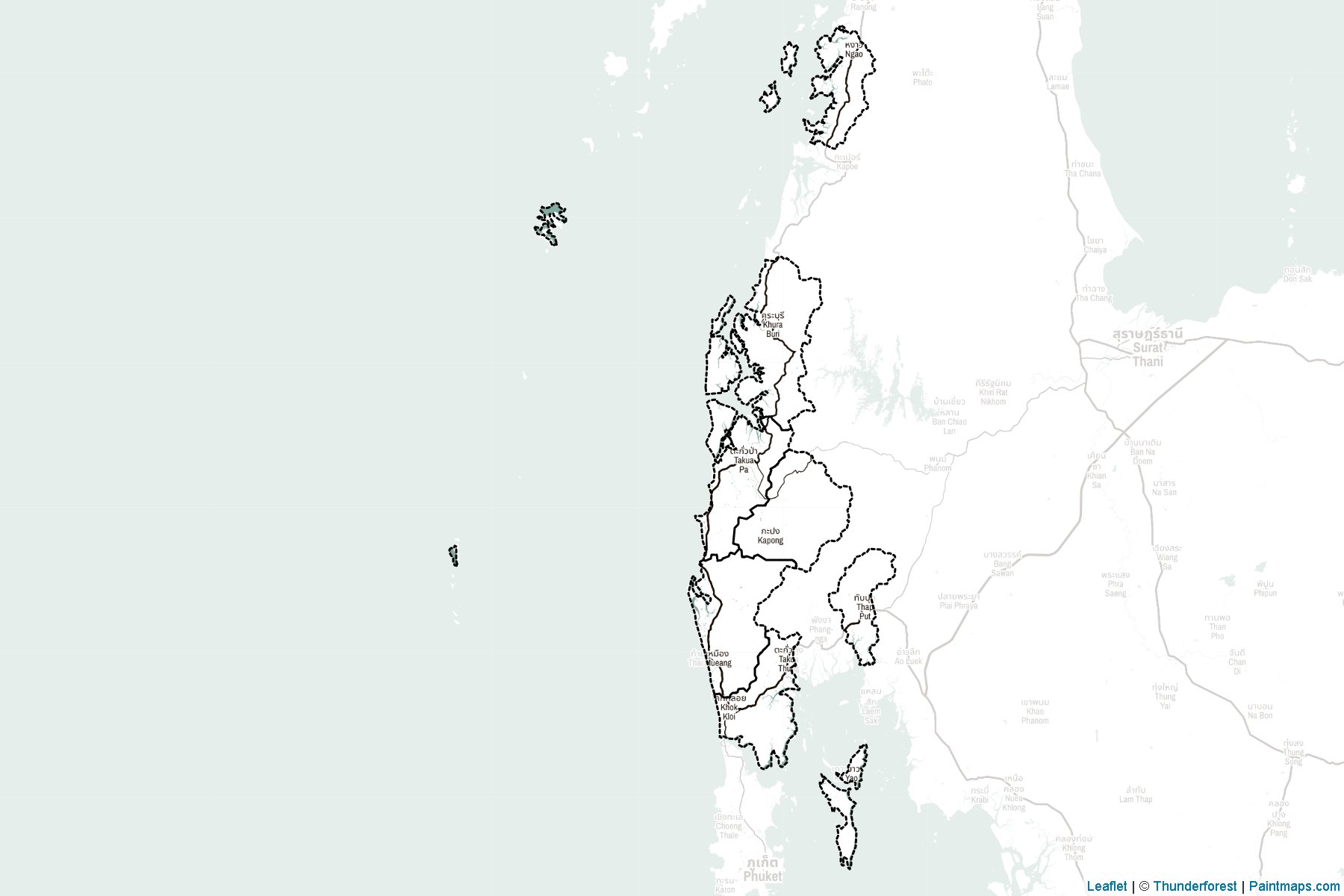 Phang Nga (Thailand) Map Cropping Samples-2