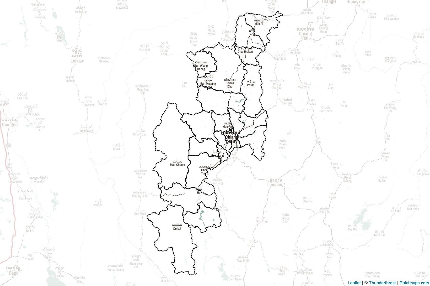 Chiang Mai (Thailand) Map Cropping Samples-2