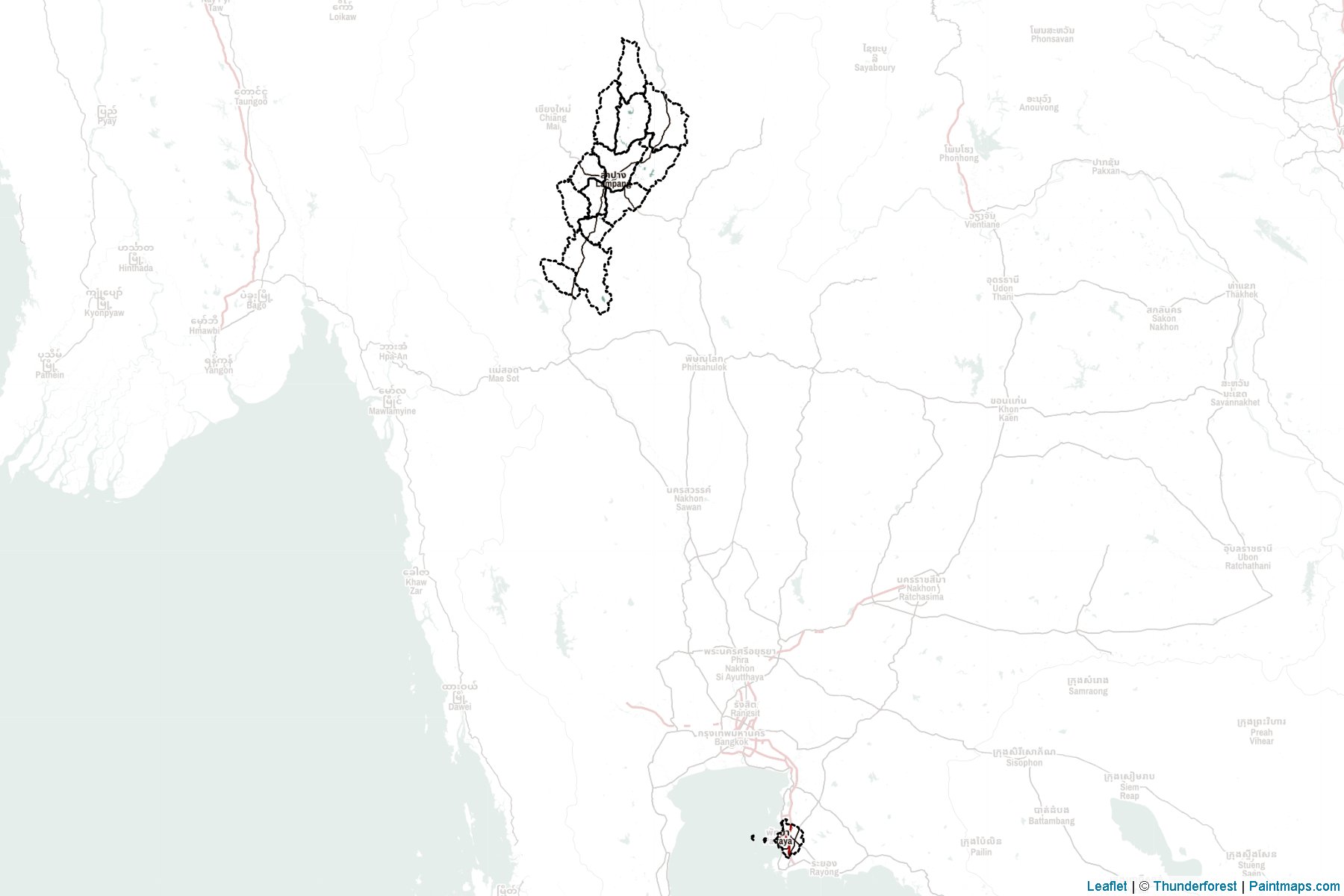 Lampang (Thailand) Map Cropping Samples-2