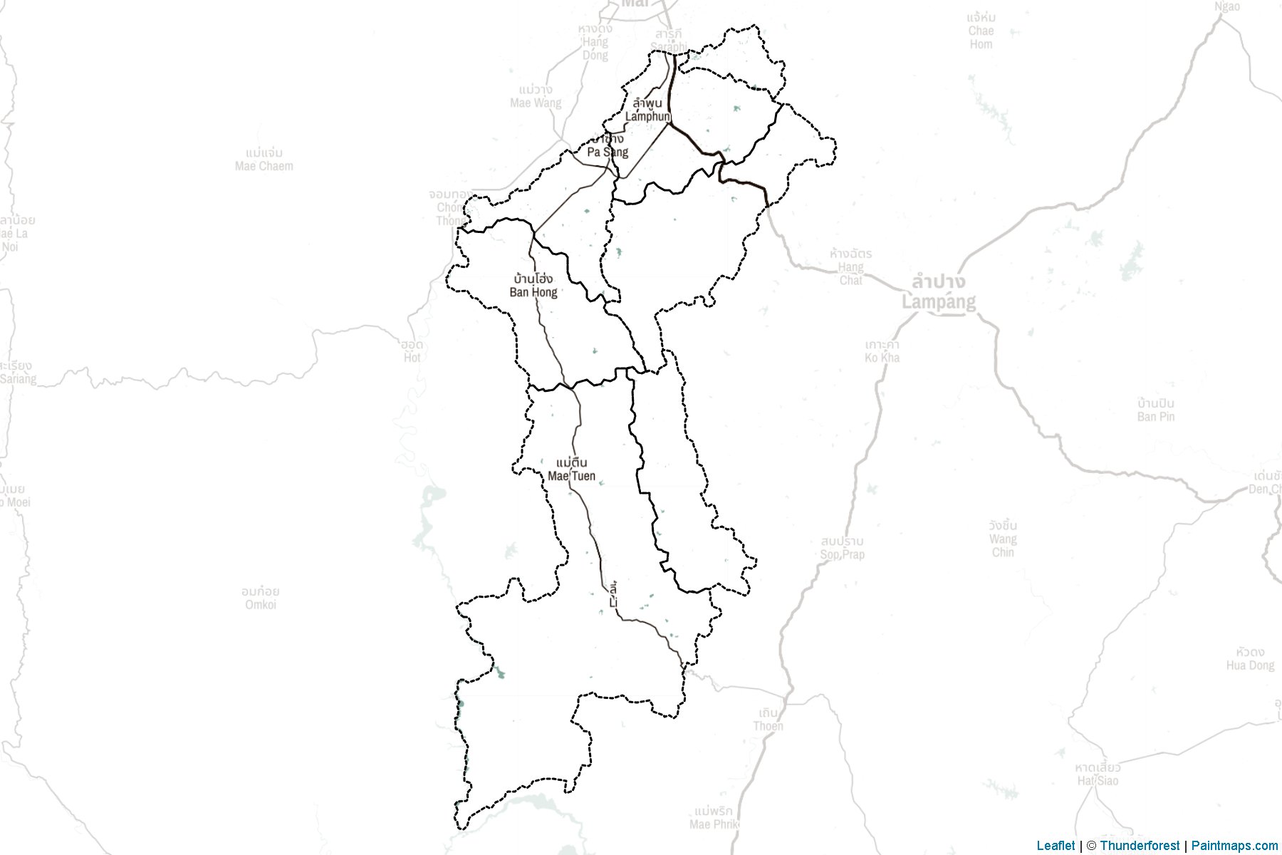 Lamphun (Thailand) Map Cropping Samples-2