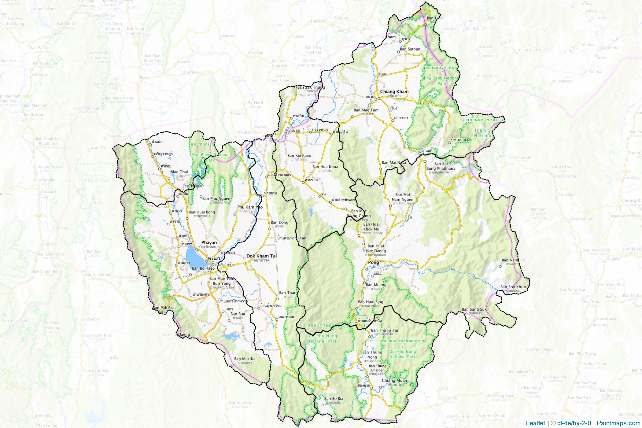 Phayao (Thailand) Map Cropping Samples-1