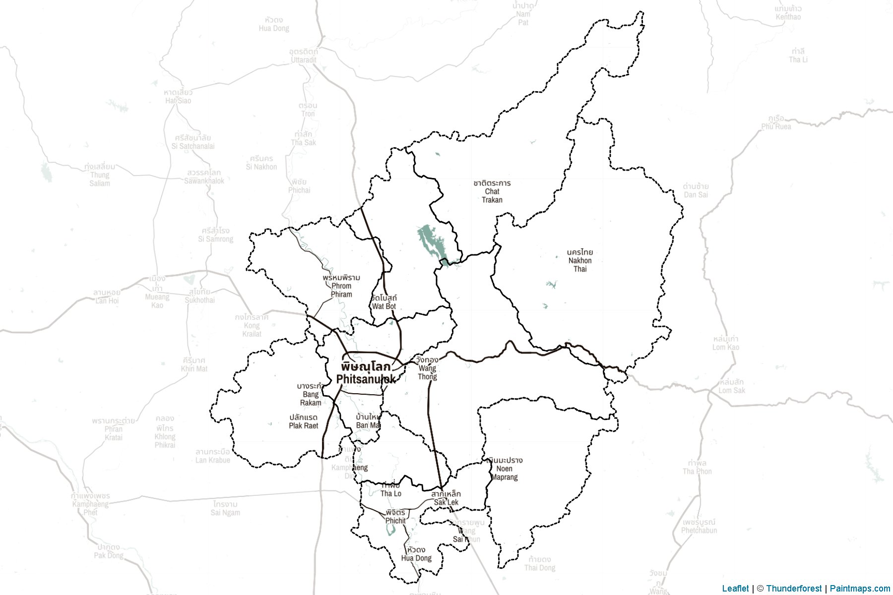 Phitsanulok (Thailand) Map Cropping Samples-2