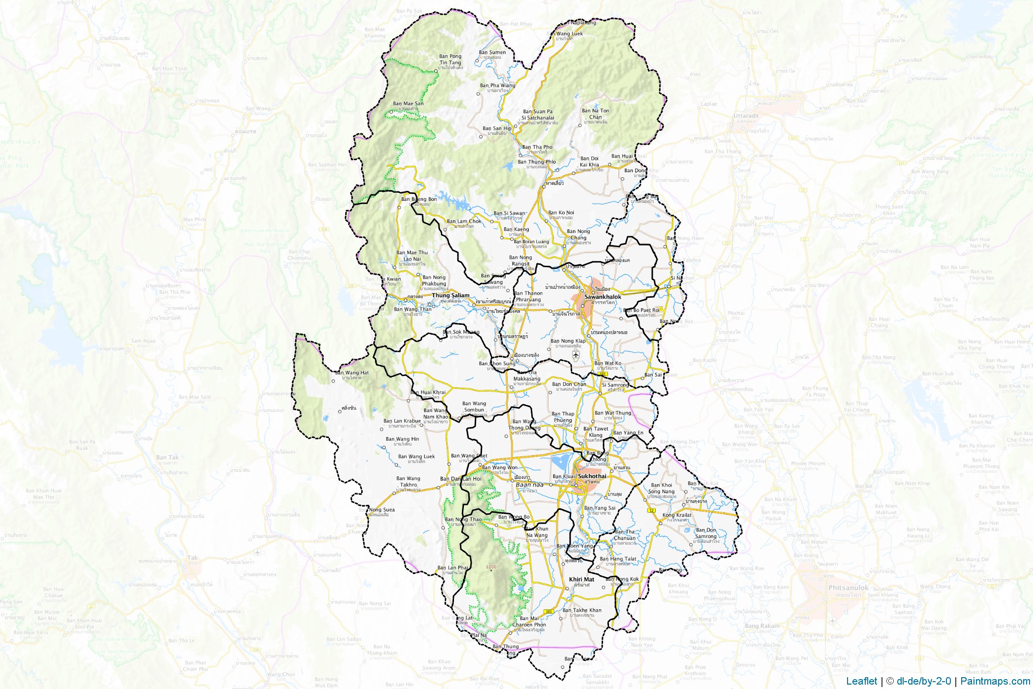 Sukhothai (Thailand) Map Cropping Samples-1