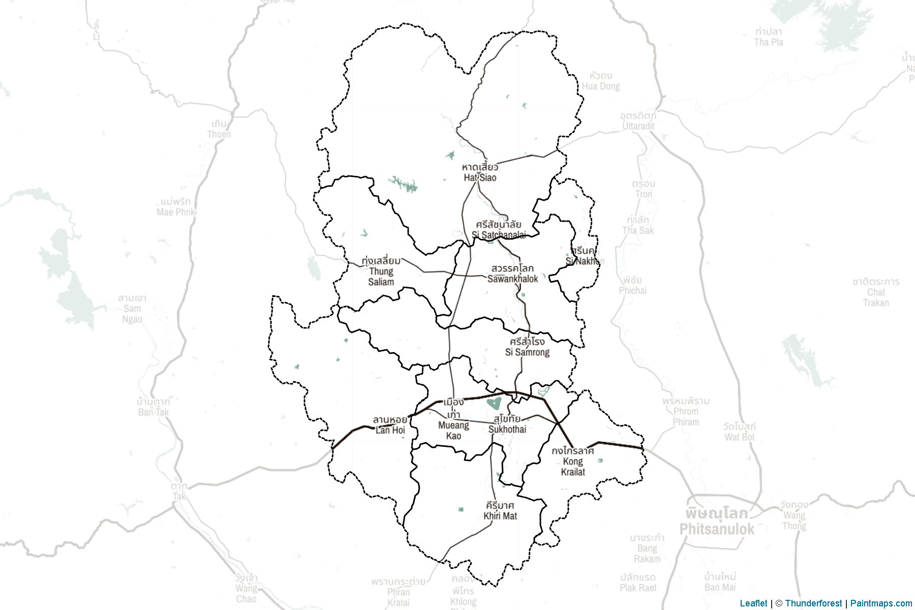 Sukhothai (Thailand) Map Cropping Samples-2