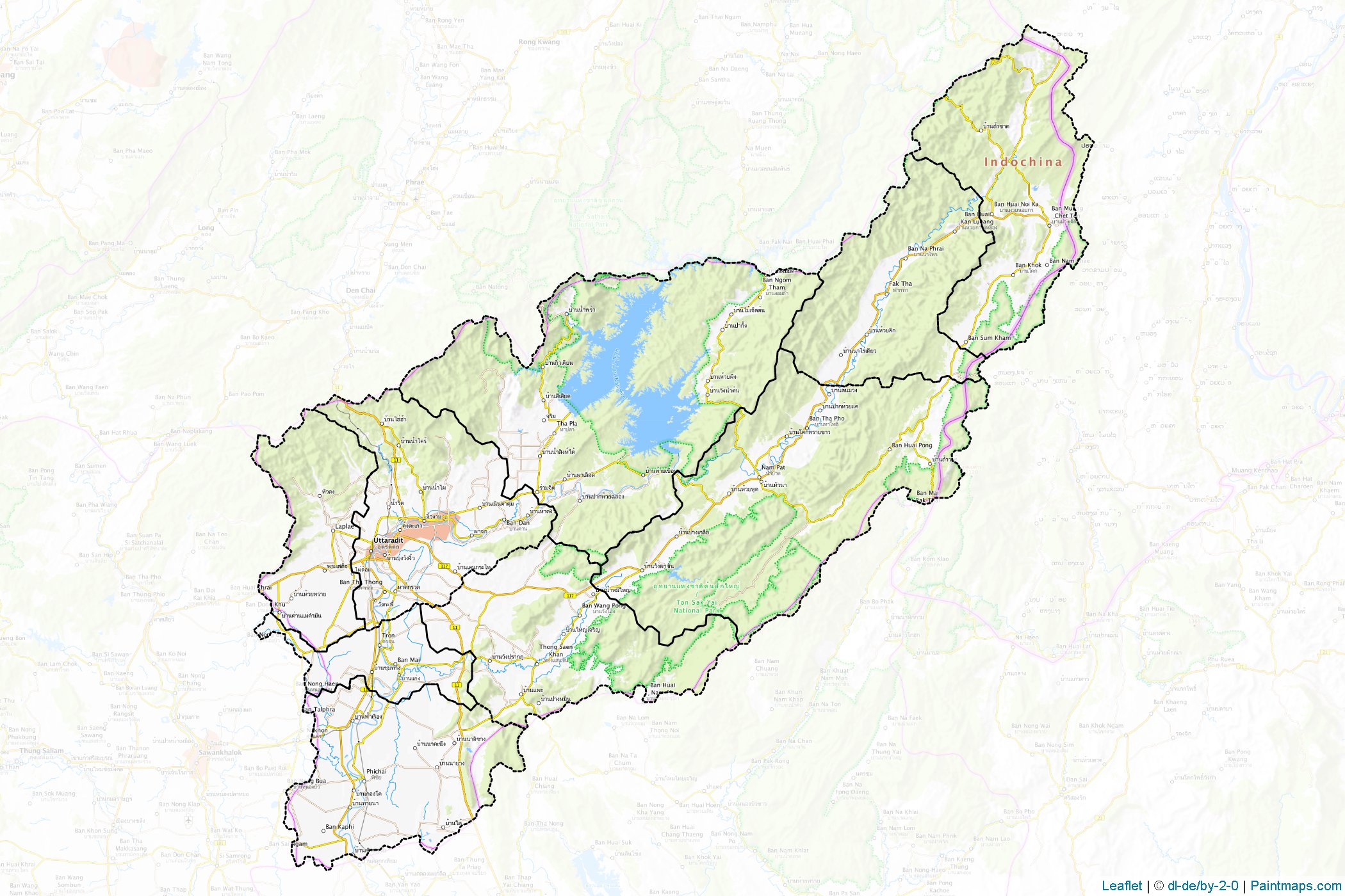 Uttaradit (Thailand) Map Cropping Samples-1