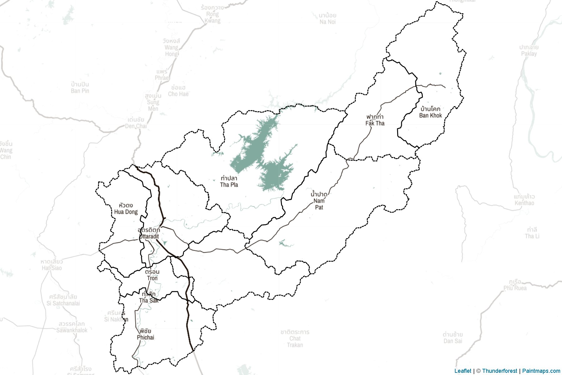 Uttaradit (Thailand) Map Cropping Samples-2