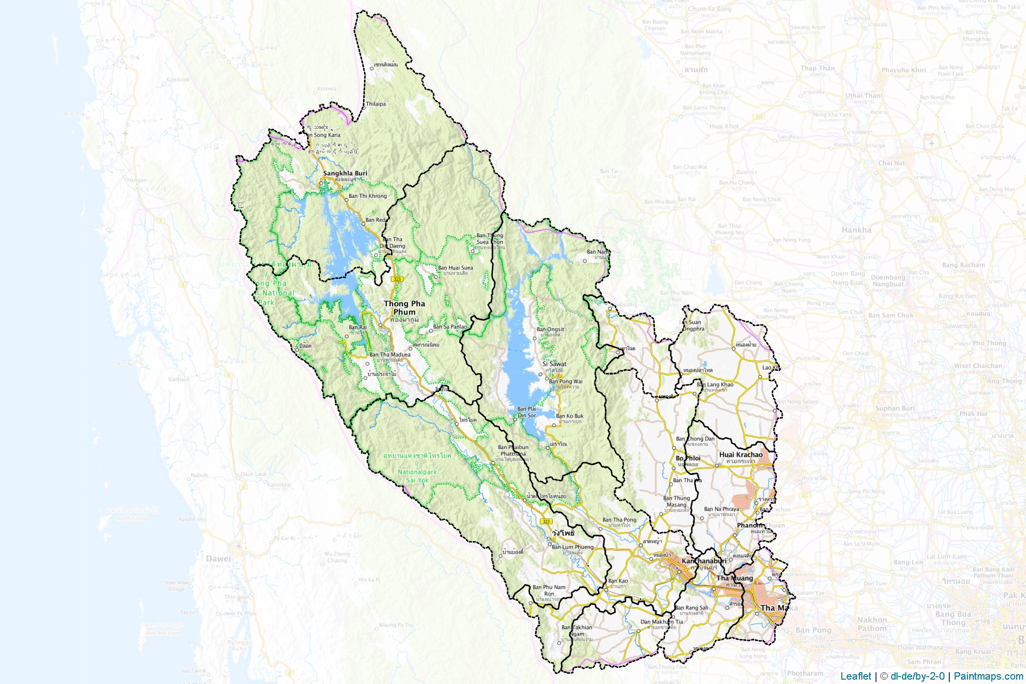 Kanchanaburi (Thailand) Map Cropping Samples-1