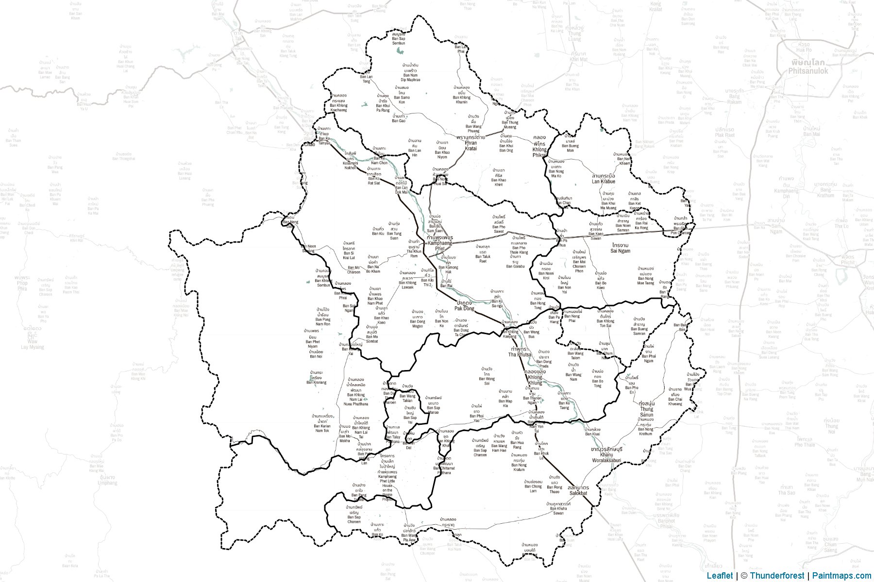 Kamphaeng Phet (Thailand) Map Cropping Samples-2