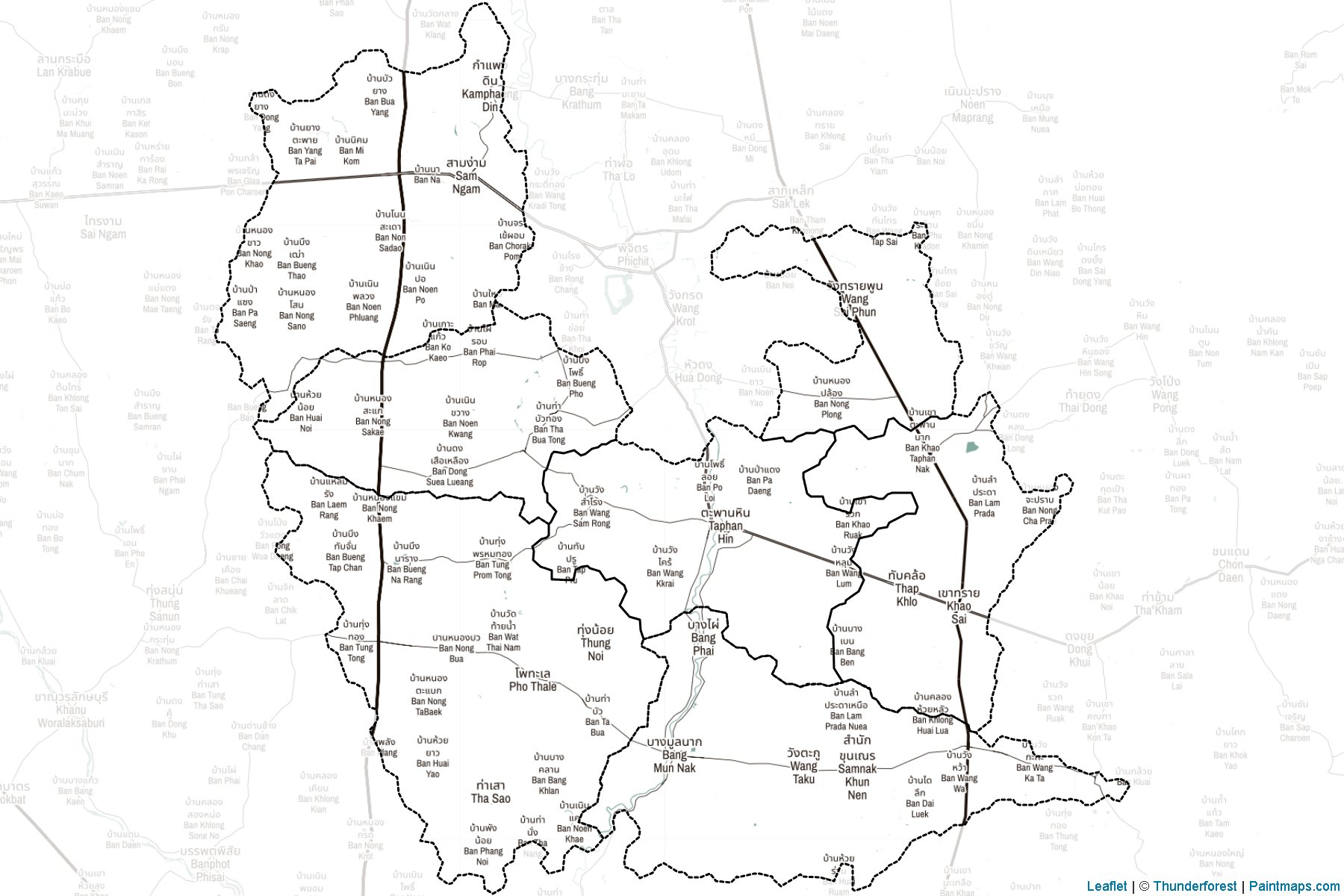 Muestras de recorte de mapas Phichit (Tailandia)-2