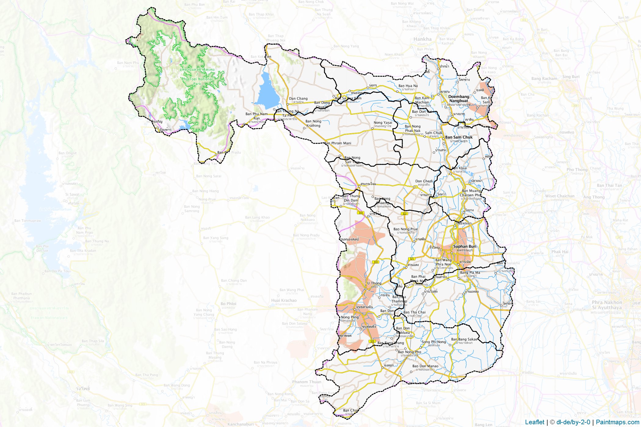 Suphan Buri (Thailand) Map Cropping Samples-1