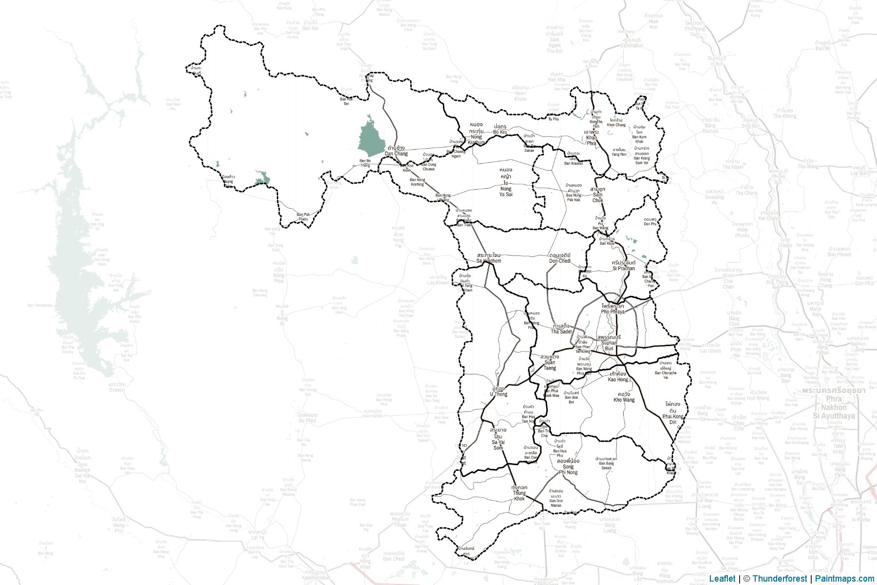 Suphan Buri (Thailand) Map Cropping Samples-2